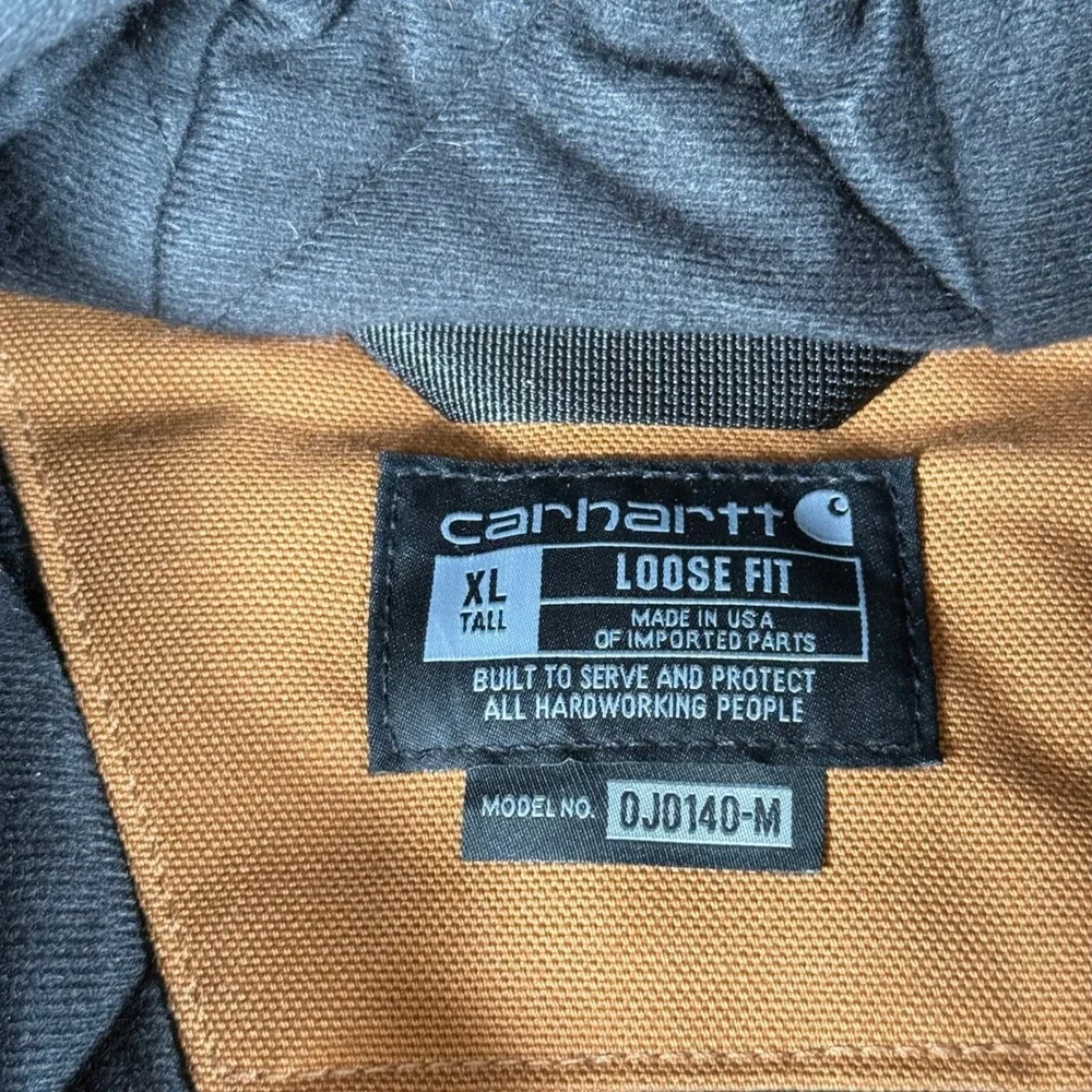 Carhartt J140 Firm Duck Insulated Active Jac Brown XL Tall OJ0140-M